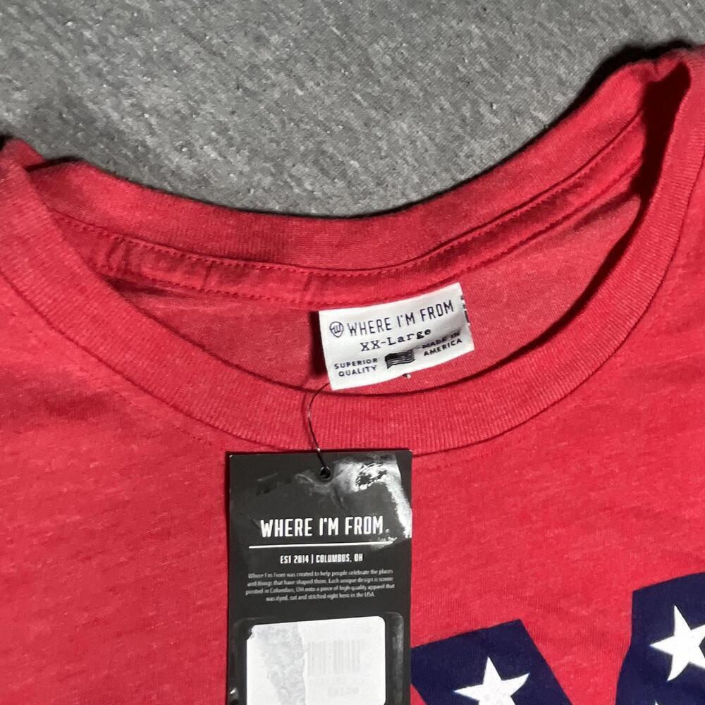 NWT Men’s XXL Where I'm From NYC New Yo City American Flag stars stripes T-Shirt - Picture 4 of 7